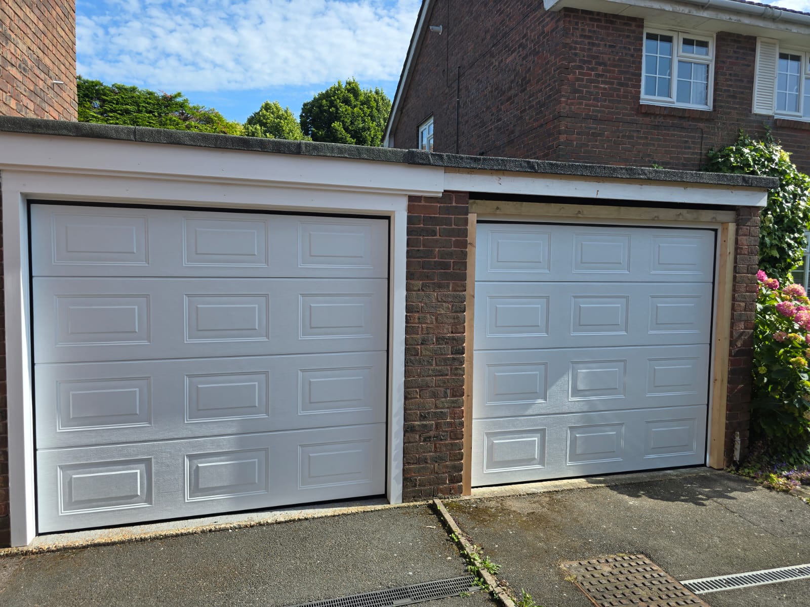 Twin Sectional Georgian Doors Automatic And Upvc Trim To Finish 3